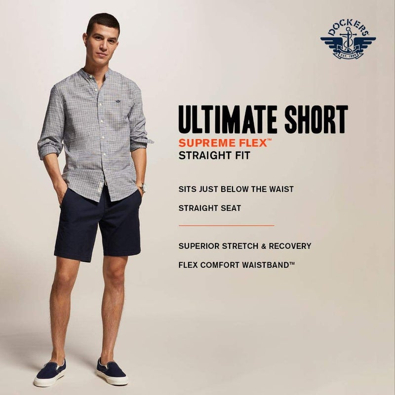 Dockers Men's Ultimate Straight Fit Supreme Flex Shorts (Regular and Big & Tall), Foil Grey, 44 - Image 2